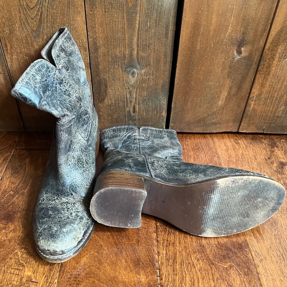 Vintage Distressed Leather Boots
